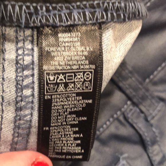 FOREVER 21 Premium Denim Wax Coated Gray/Blue Jean Size 29 - Picture 6 of 6